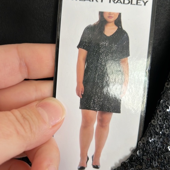 NWT Hilary Radley Black Sequin Mini Dress sz S - Picture 3 of 6